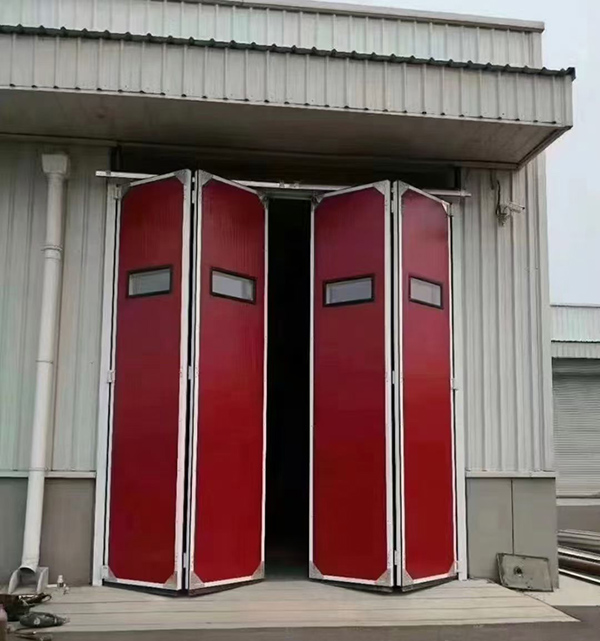 海原工业折叠门在大型装配车间出入口的应用实例